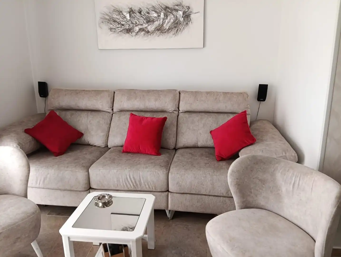 Sala de estar de Piso en venta en Fuengirola con Aire acondicionado, Amueblado y Balcón