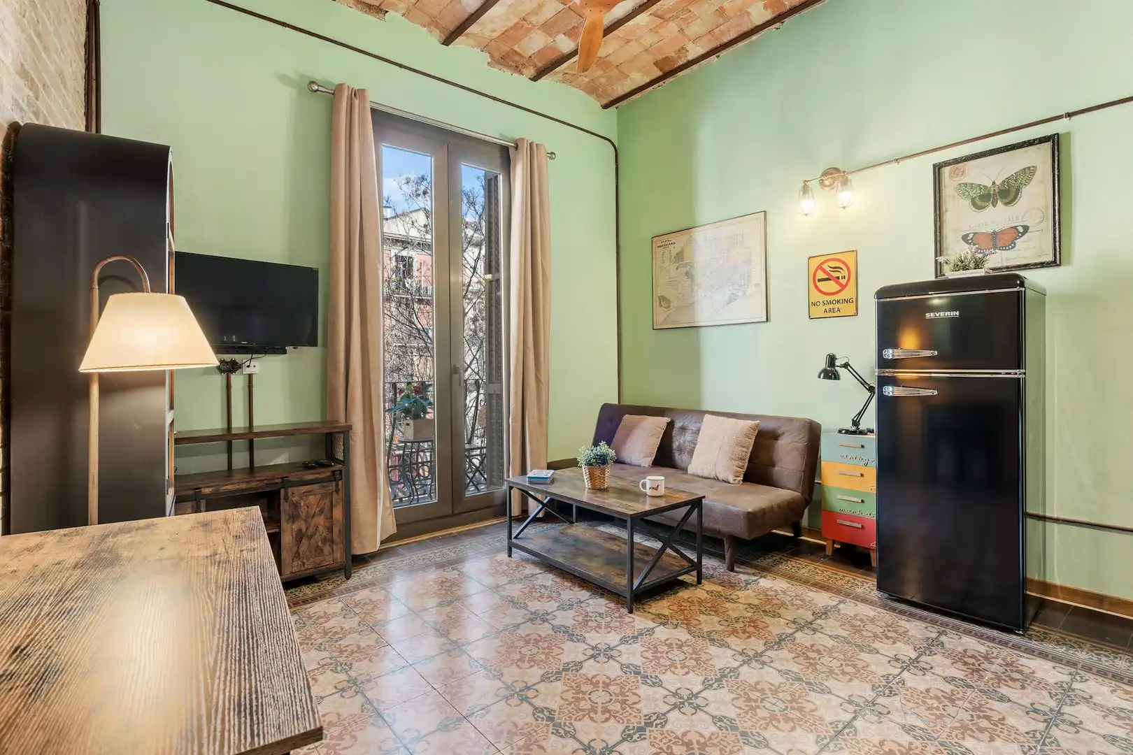 Living room of Flat for rent in Barcelona  with Air Conditioner, Heating and Furnished