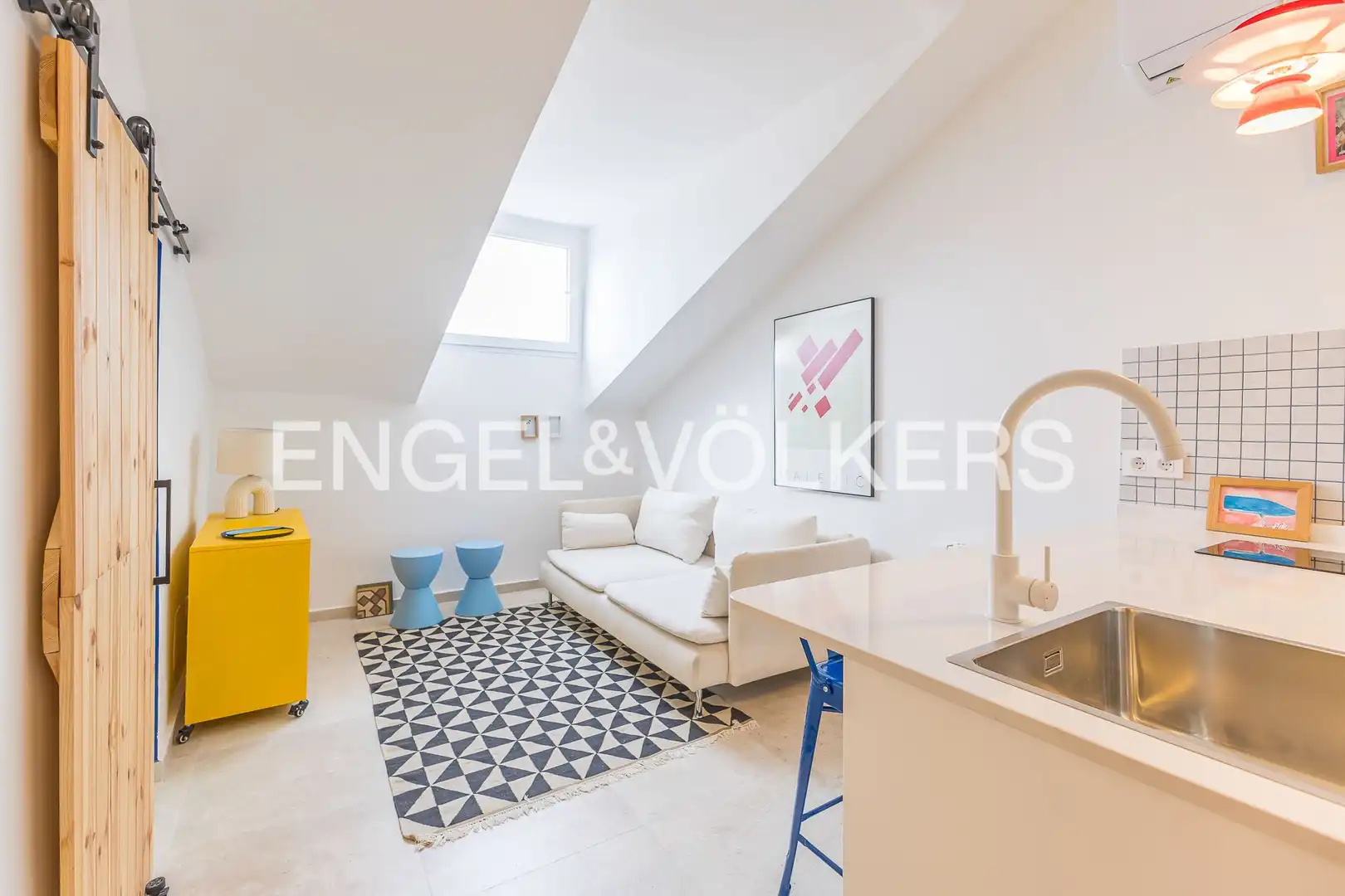 Wohnzimmer von Wohnung zur Miete in Madrid mit Klimaanlage, Heizung und Möbliert