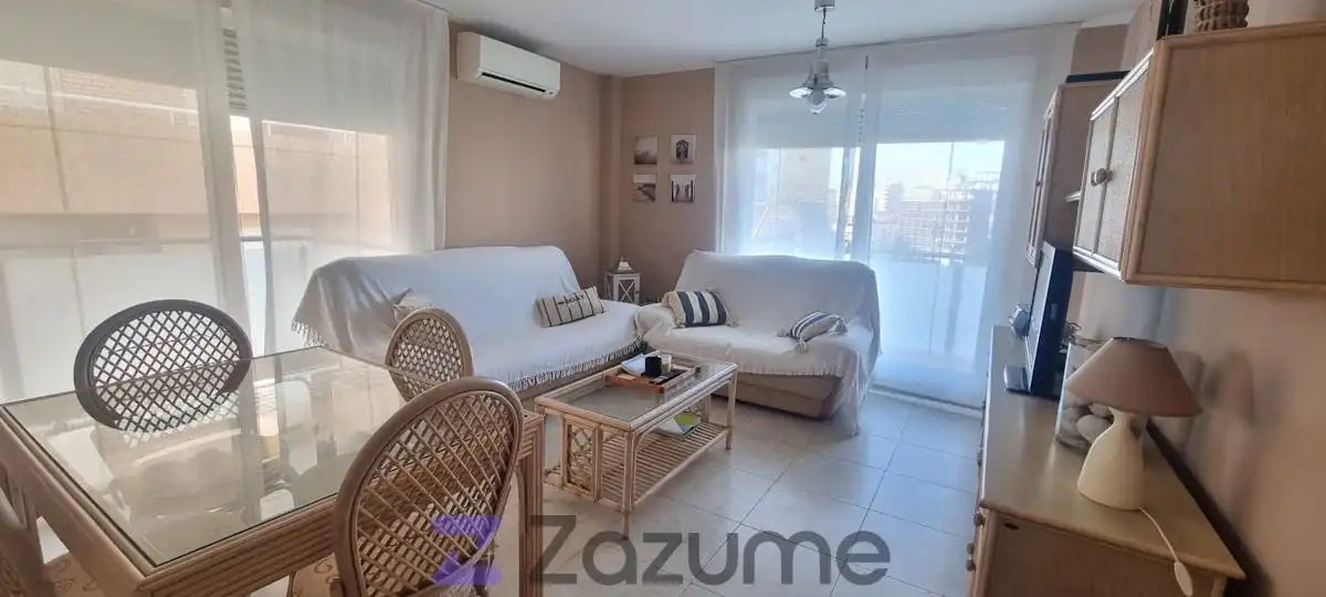 Sala de estar de Piso de alquiler en Oropesa del Mar / Orpesa con Aire acondicionado, Terraza y Amueblado