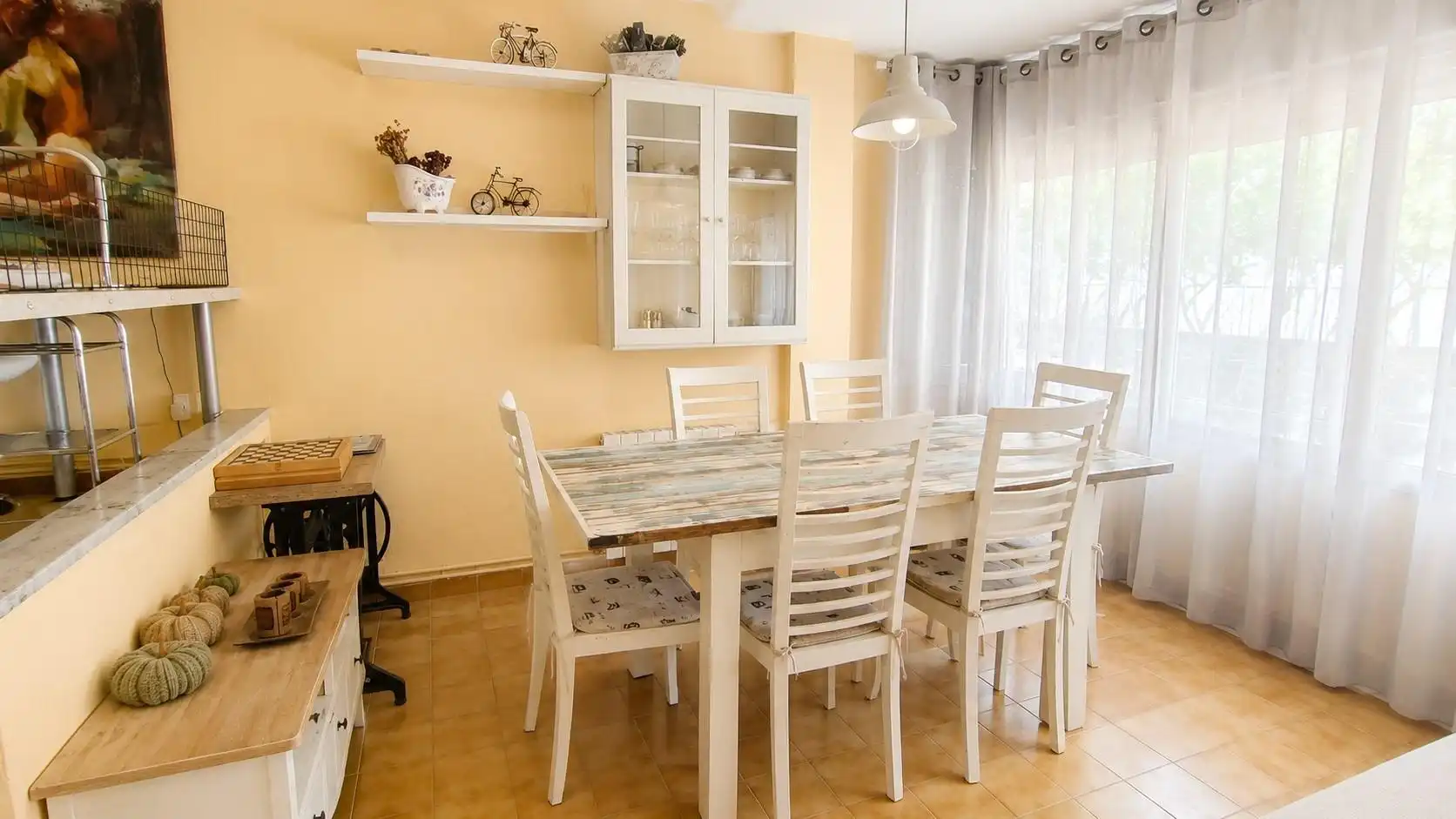 Esszimmer von Maisonette zur Miete in Castell d'Aro, Platja d'Aro i s'Agaró mit Klimaanlage, Heizung und Terrasse