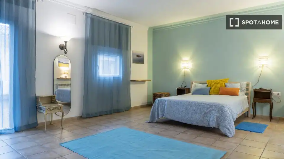 Schlafzimmer von Wohnungen zur untervermieten in  Palma de Mallorca mit Klimaanlage, Terrasse und Möbliert