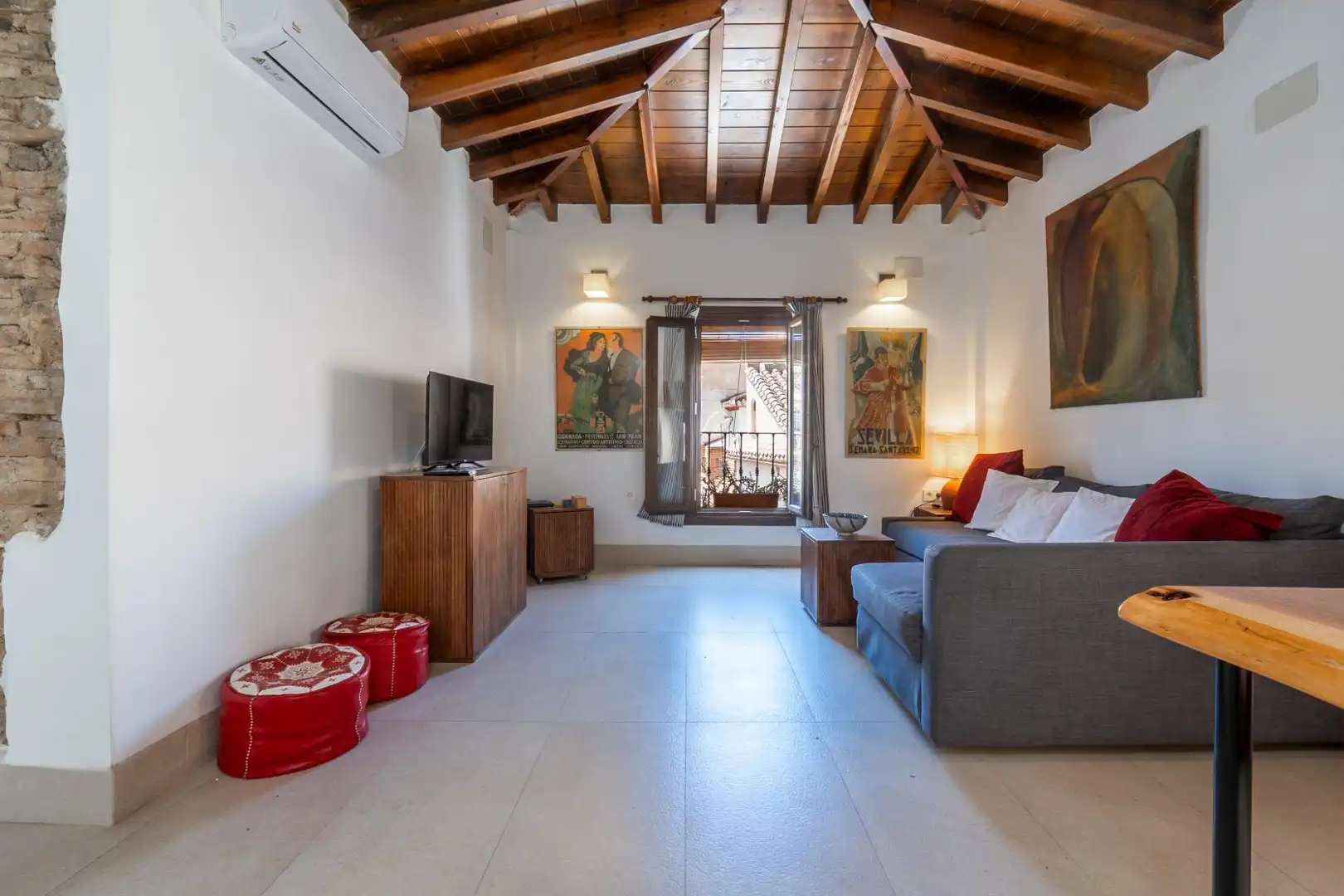 Living room of Houses for sale in Granada  with Air Conditioner, Terrace and Furnished