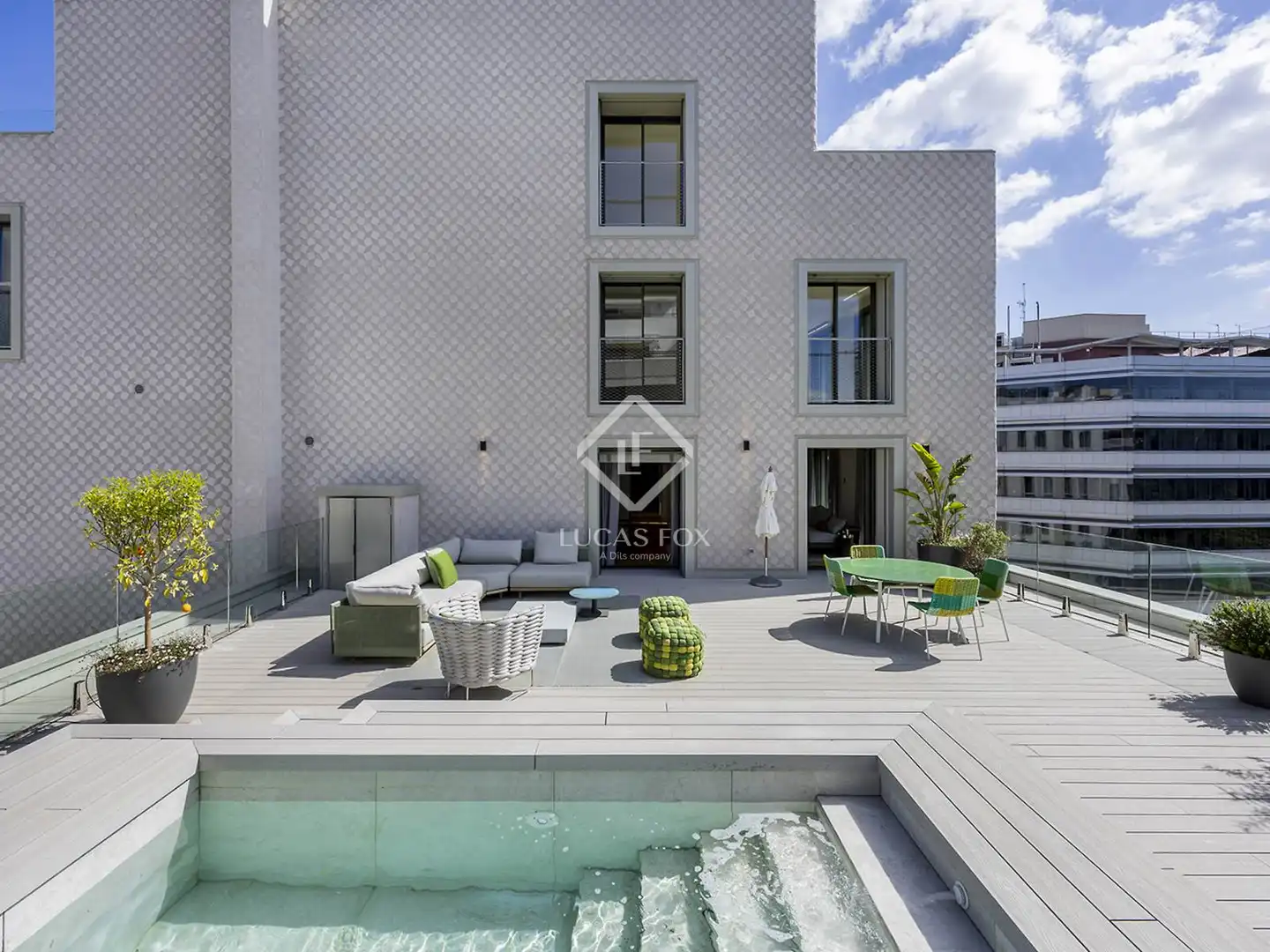 Terrace of Flat for sale in Barcelona  with Air Conditioner, Terrace and Swimming Pool