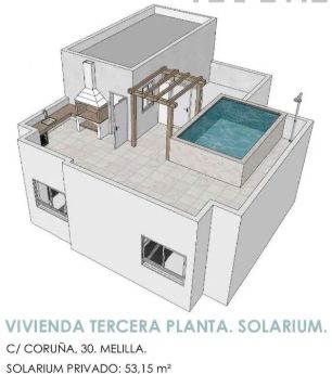 Ático en venta en  Melilla Capital con Aire acondicionado, Terraza y Piscina