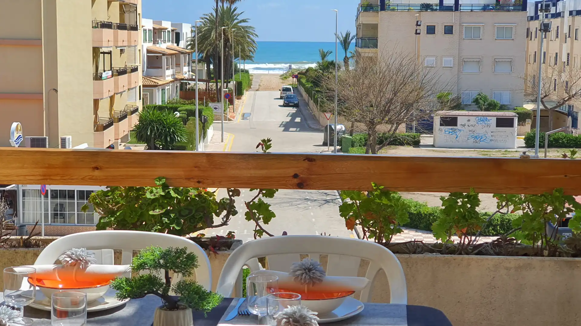 Vista exterior de Apartamento de alquiler en Xeraco con Terraza, Amueblado y Horno