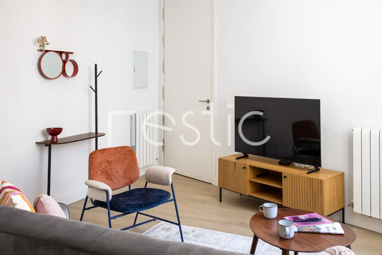 Sala de estar de Apartamento de alquiler en Madrid con Aire acondicionado, Calefacción y Amueblado