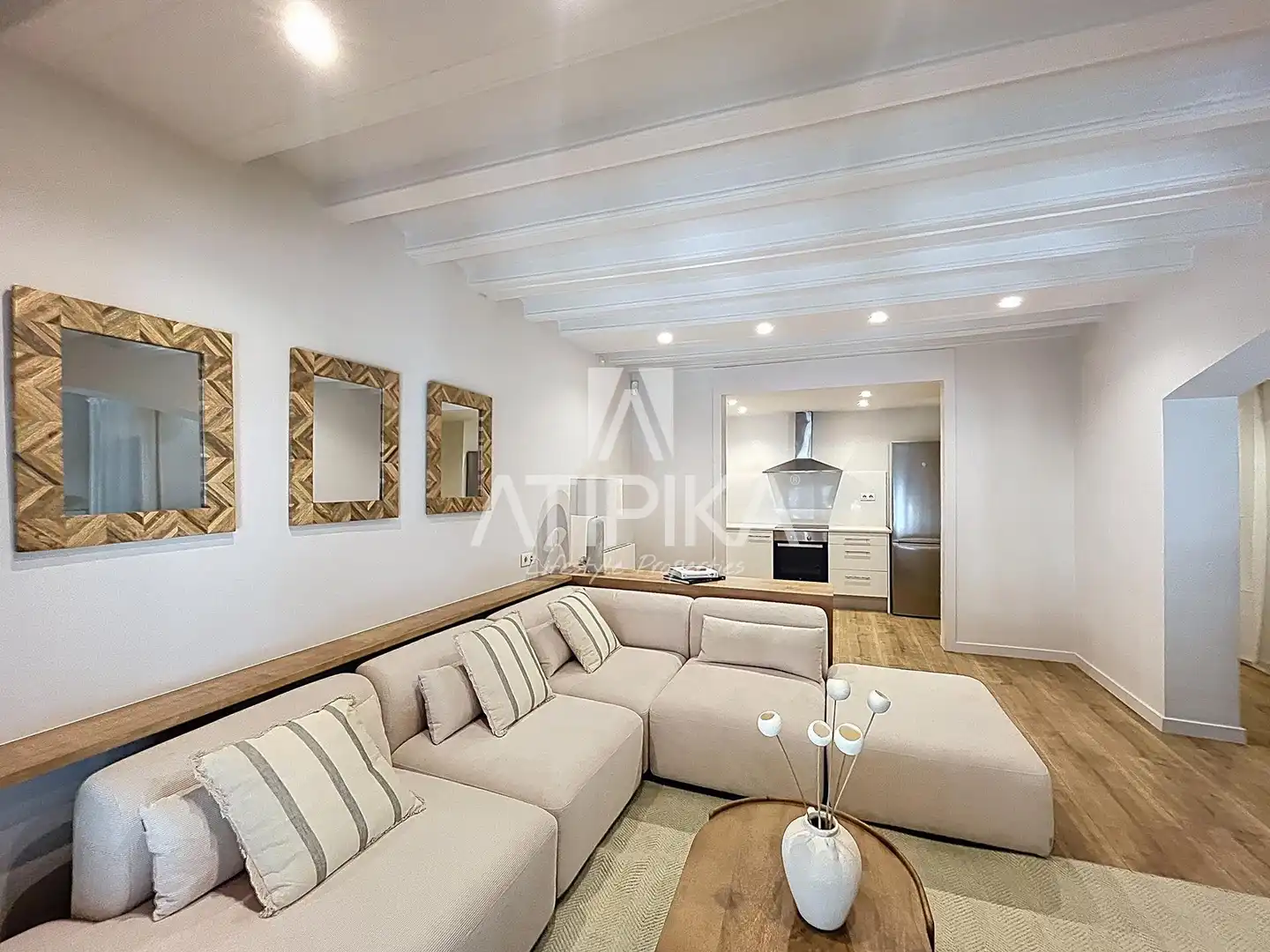 Sala de estar de Piso en venta en Barcelona con Aire acondicionado, Calefacción y Parquet