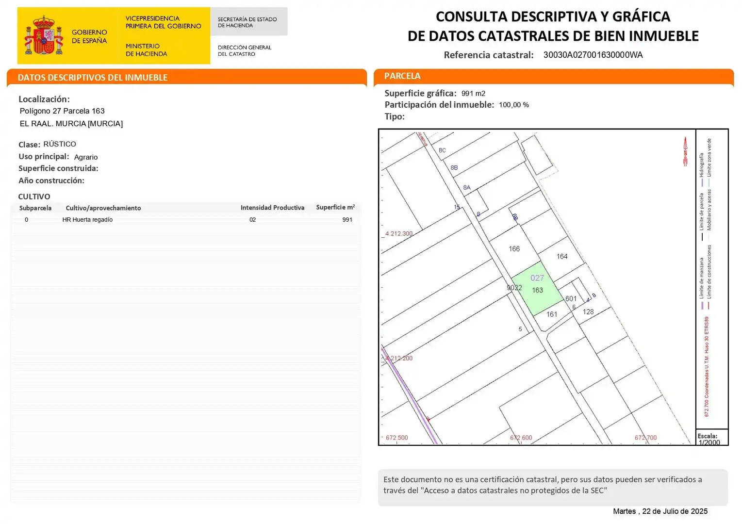 Terrenys i solars en venda a Pedanías Este