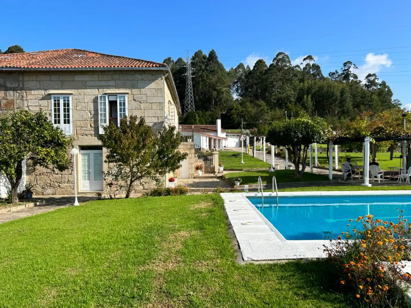 Swimming pool of Country homes for sale in Padrón  with Heating, Private garden and Terrace