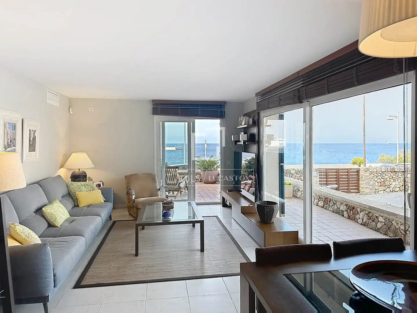 Wohnzimmer von Wohnung zur Miete in Ciutadella de Menorca mit Klimaanlage, Heizung und Privatgarten