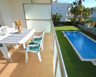 Swimming pool of Flat for sale in Cubelles  with Air Conditioner, Terrace and Balcony