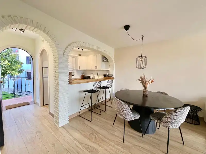 Dining room of Flat for sale in Mijas  with Air Conditioner, Terrace and Swimming Pool