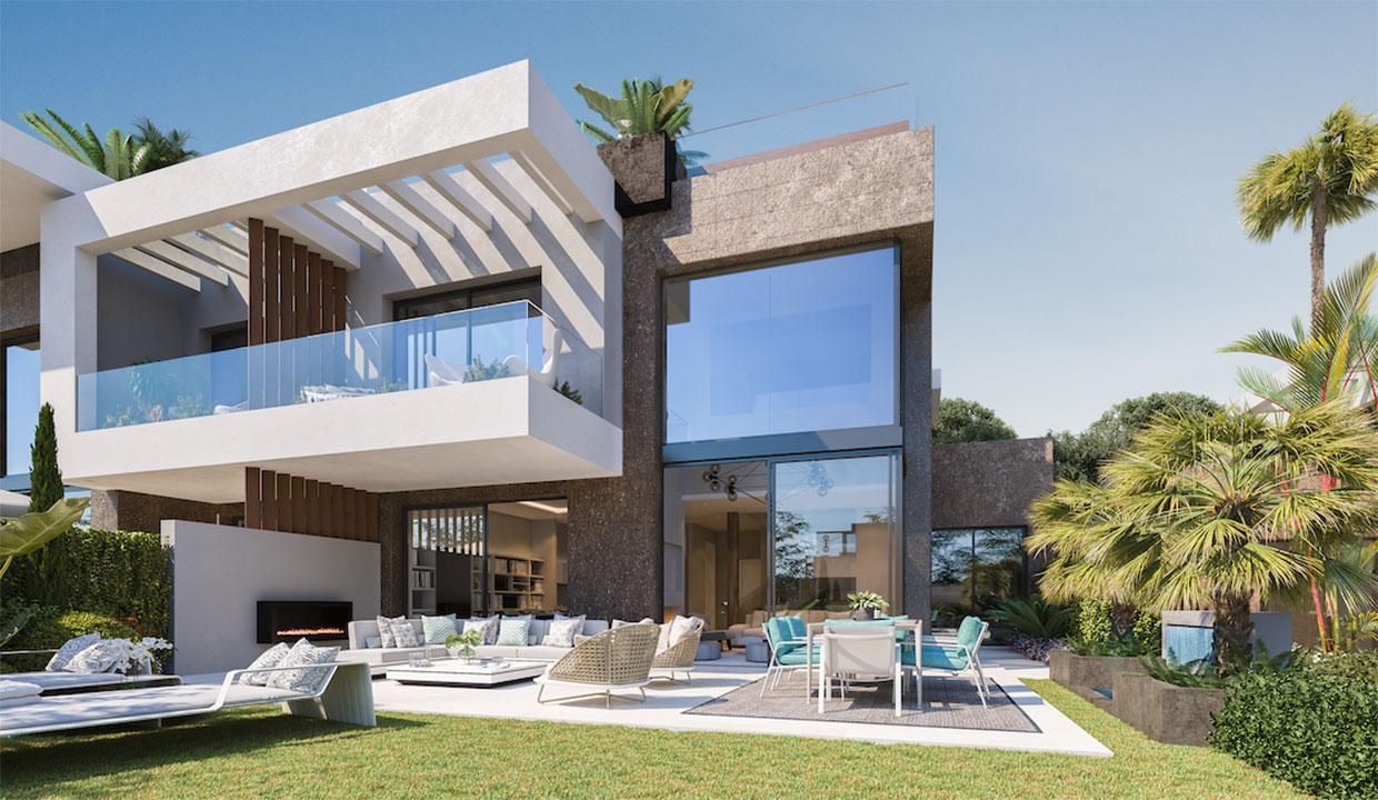 Terrace of Single-family semi-detached for sale in Marbella  with Air Conditioner, Private garden and Swimming Pool