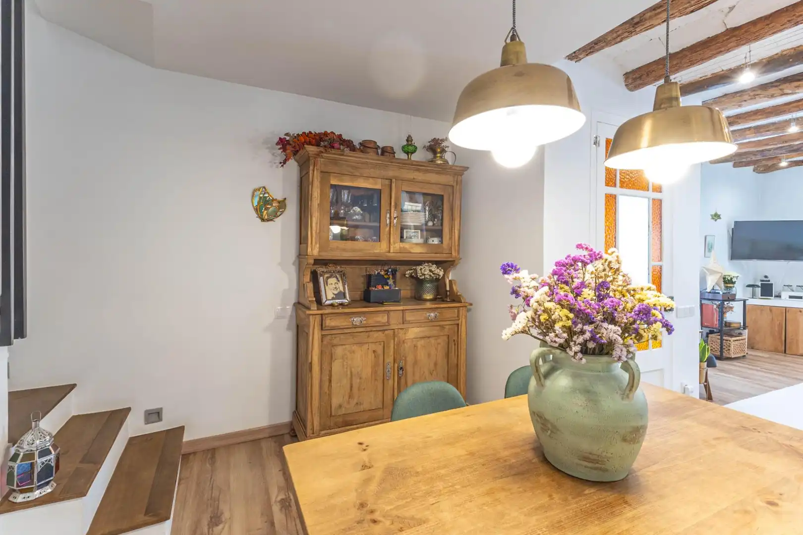Dining room of Houses for sale in Molins de Rei  with Air Conditioner, Heating and Parquet flooring