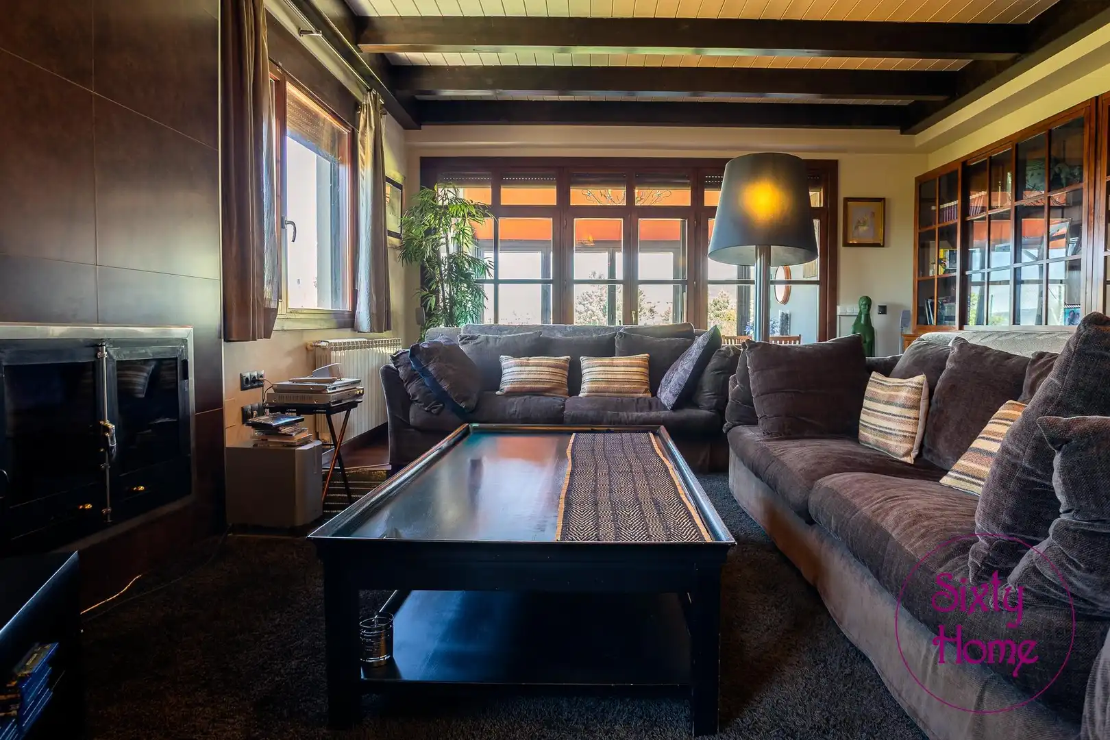 Sala de estar de Casa o chalet en venta en Jaca con Calefacción, Jardín privado y Parquet