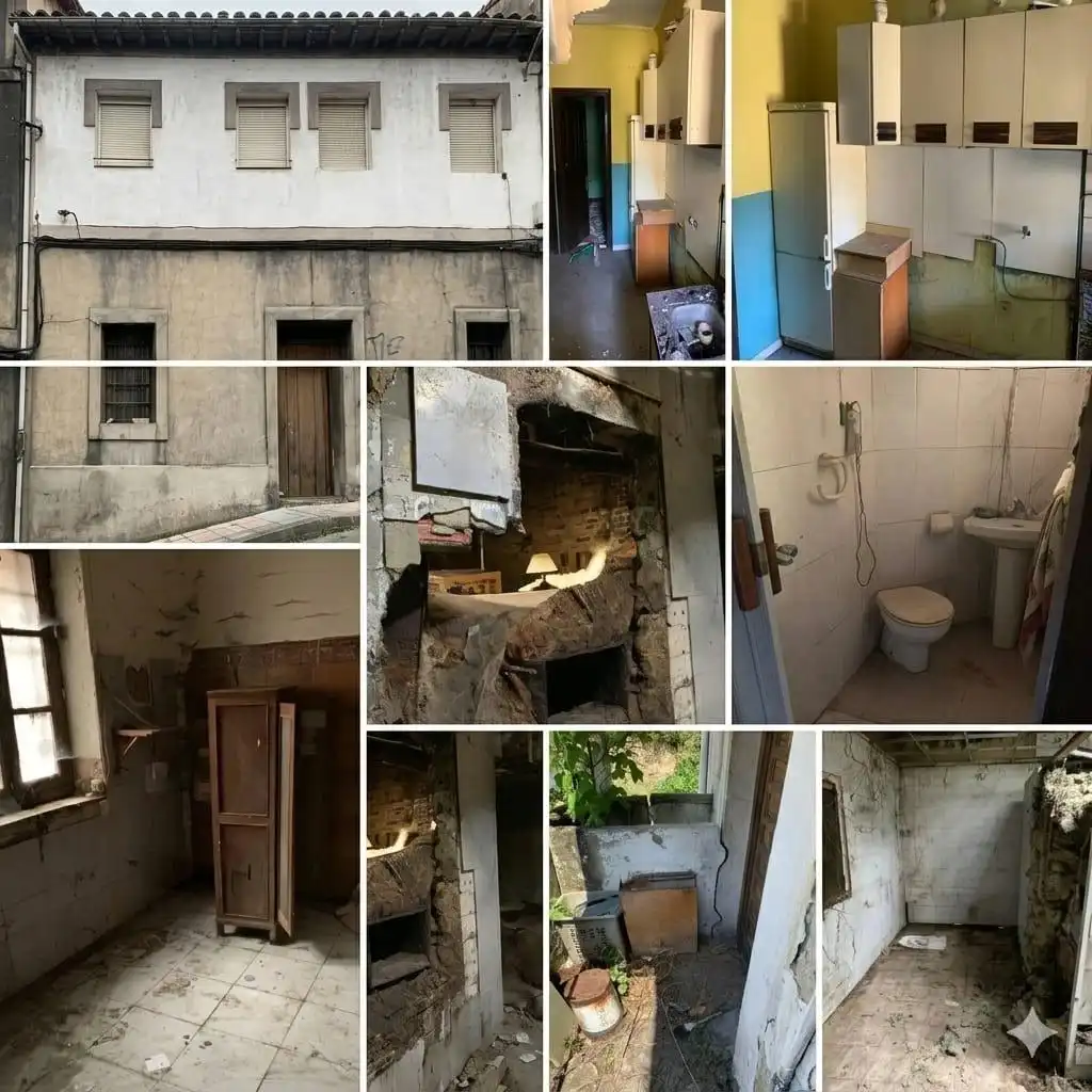 Vista exterior de Casa adosada en venda en Mieres (Asturias) amb Jardí privat i Traster
