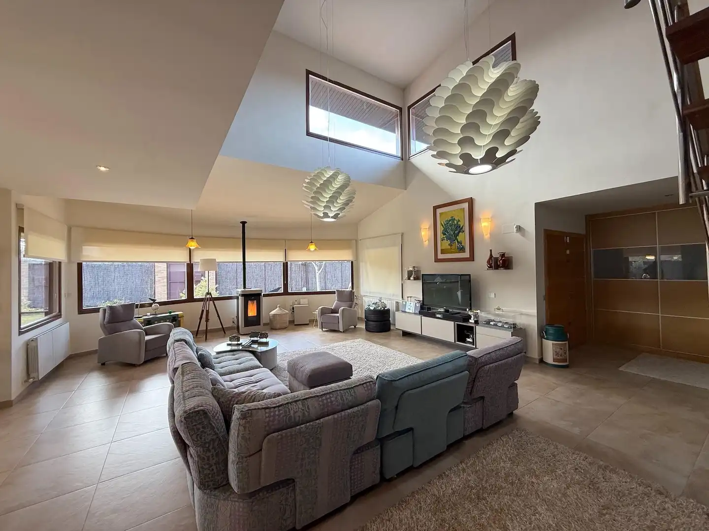 Sala de estar de Casa o chalet en venta en Cadrete con Aire acondicionado, Calefacción y Jardín privado