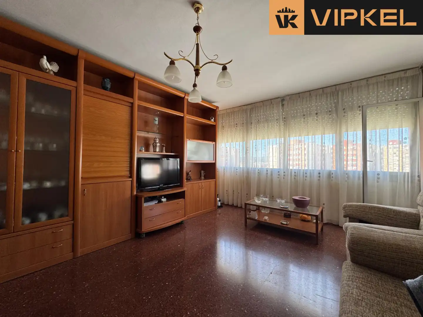 Wohnzimmer von Wohnung zum Verkauf in Cornellà de Llobregat mit Klimaanlage, Heizung und Terrasse