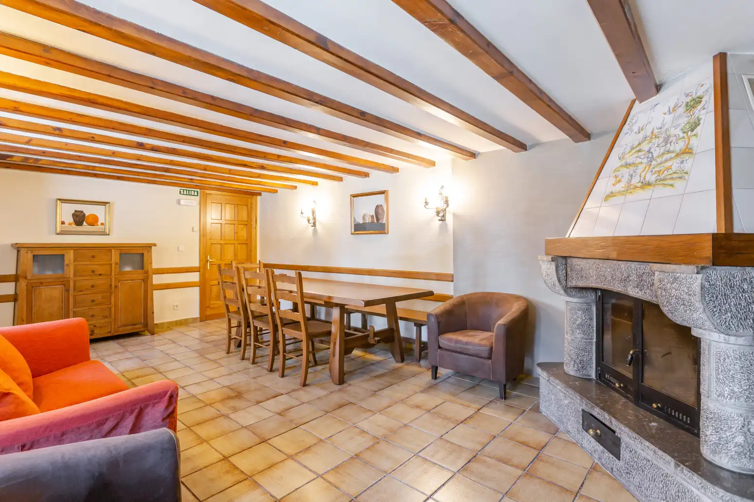 Comedor de Casa o chalet en venta en Lónguida / Longida con Calefacción, Jardín privado y Amueblado