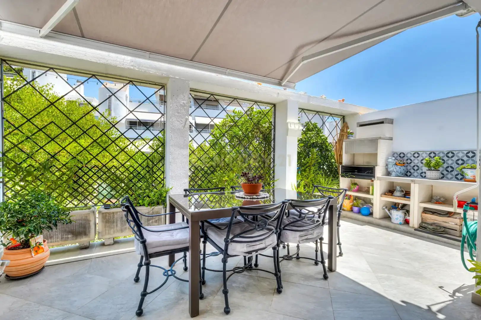 Terraza de Apartamento en venta en Mijas con Aire acondicionado, Jardín privado y Trastero