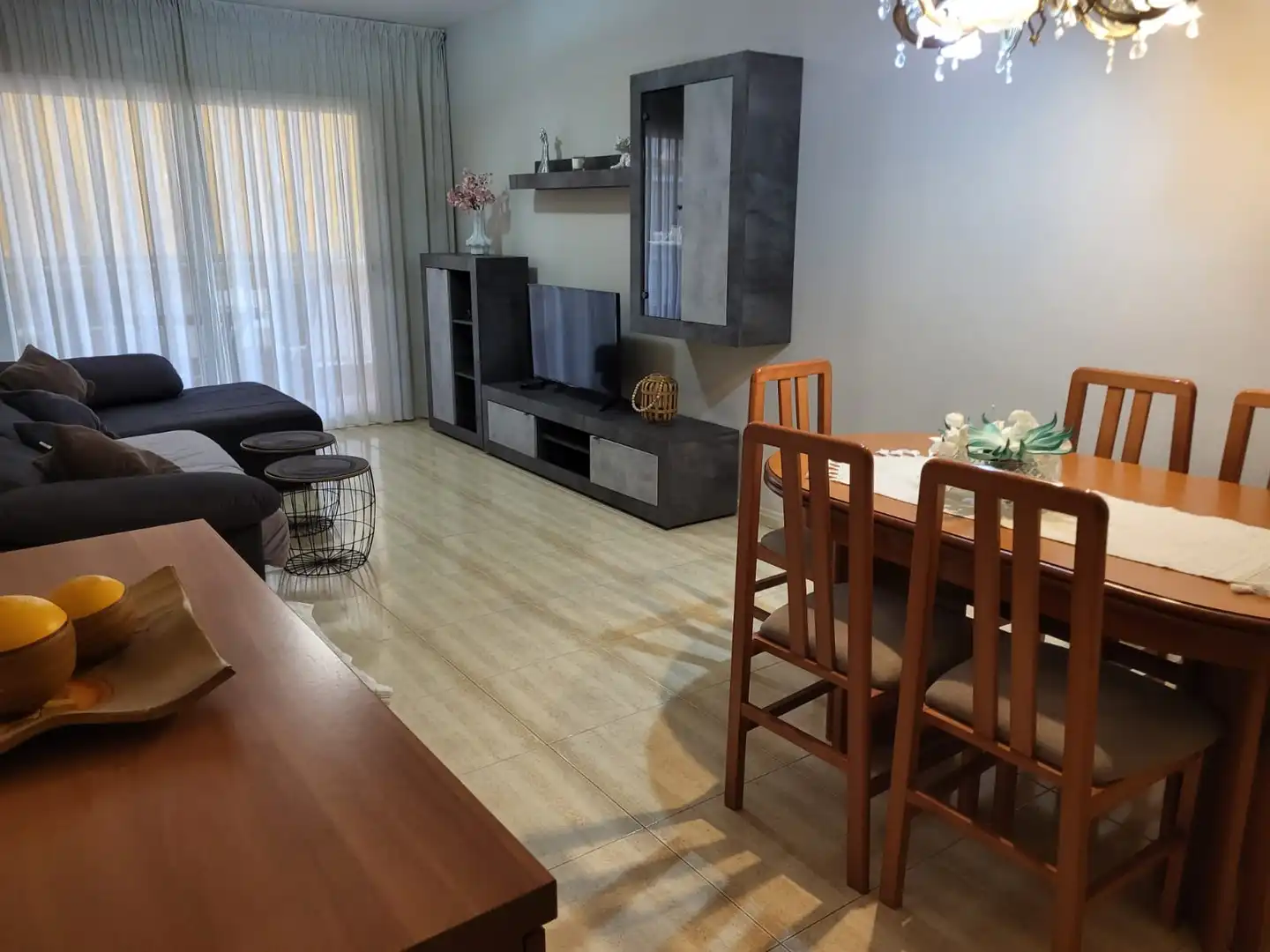 Wohnzimmer von Wohnung zum Verkauf in Pineda de Mar mit Terrasse, Möbliert und Ofen