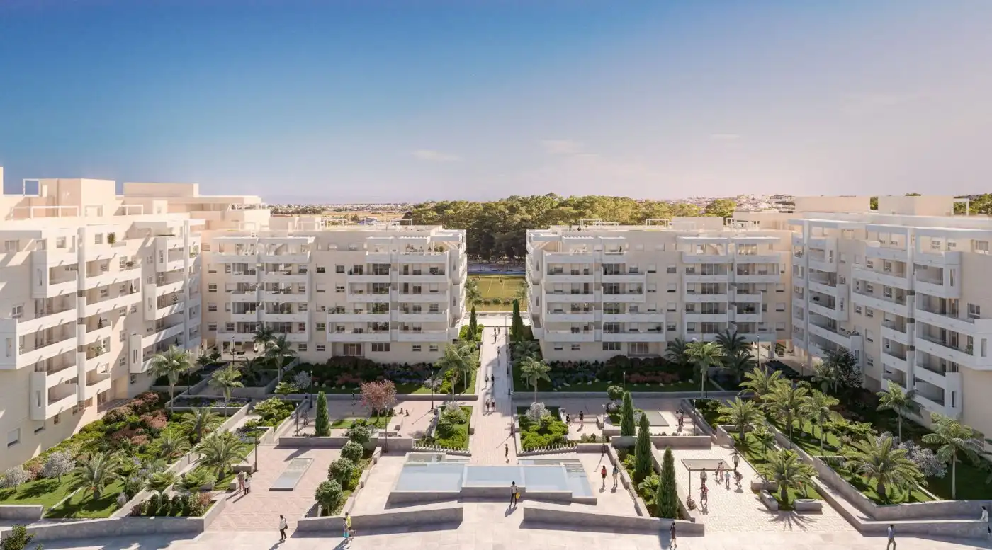 Vista exterior de Pis en venda en Marbella amb Aire condicionat, Terrassa i Piscina comunitària