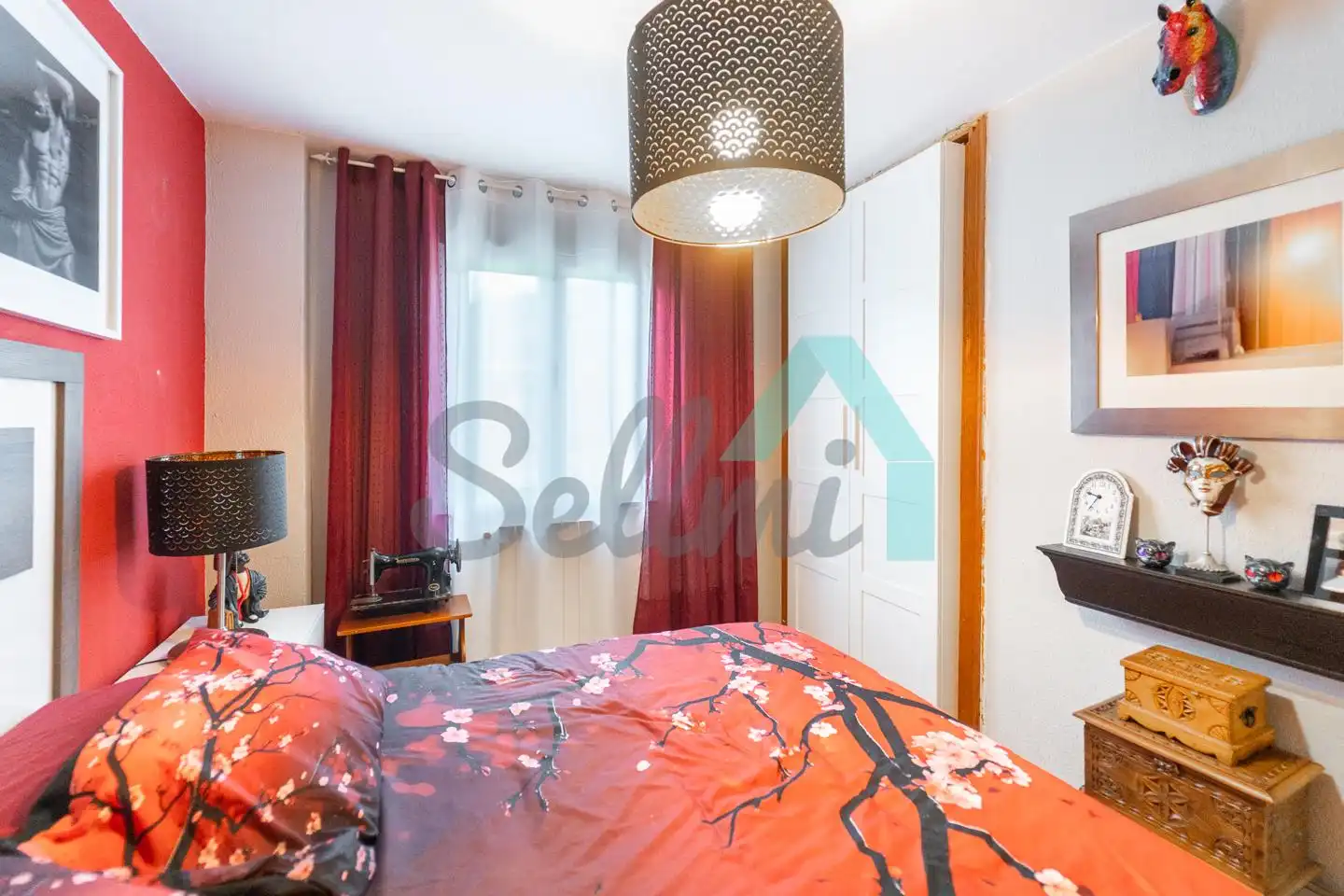 Schlafzimmer von Wohnung zum Verkauf in Mieres (Asturias) mit Heizung, Abstellraum und Möbliert