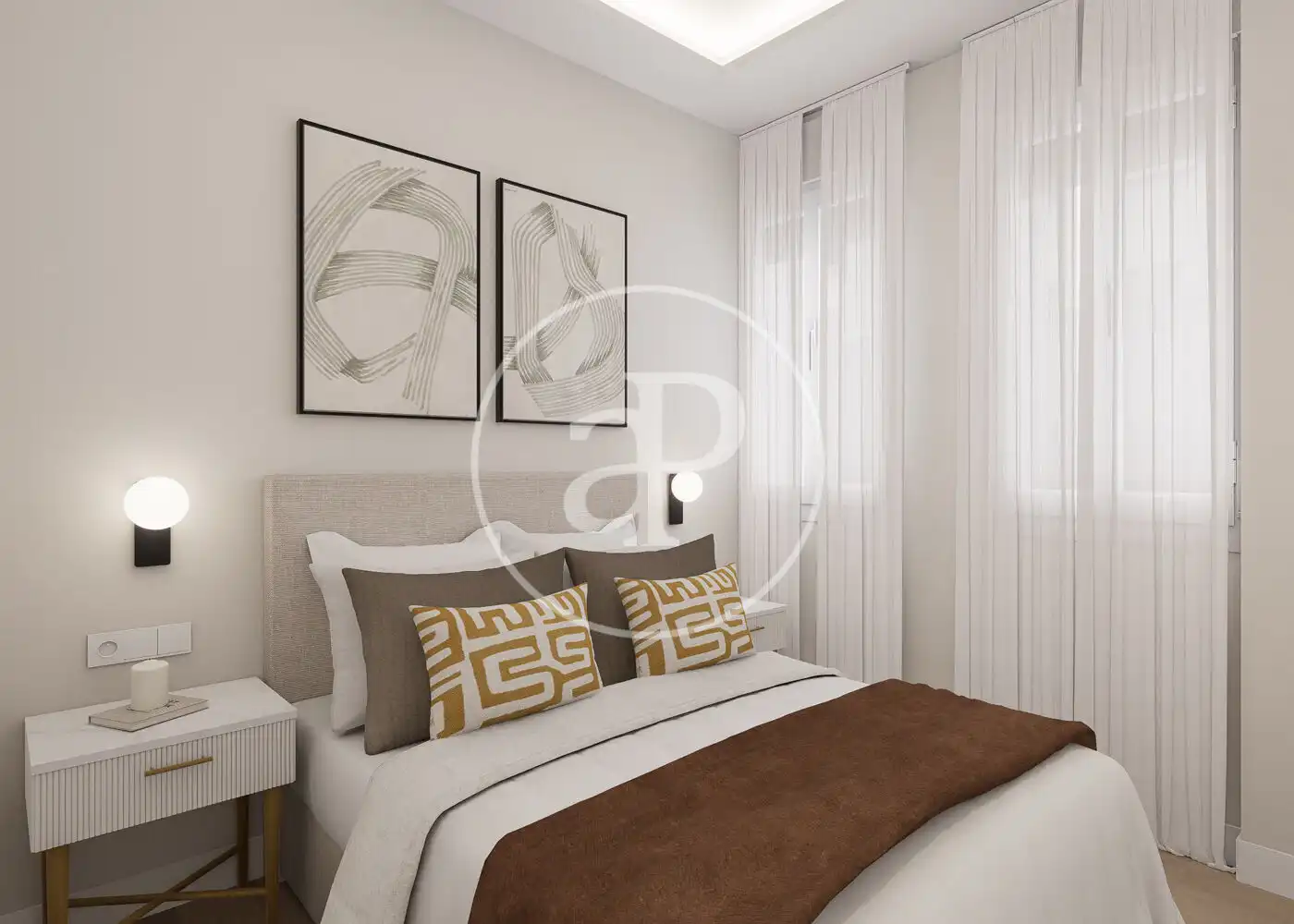 Bedroom of Flat for sale in Madrid  with Air Conditioner, Heating and Furnished