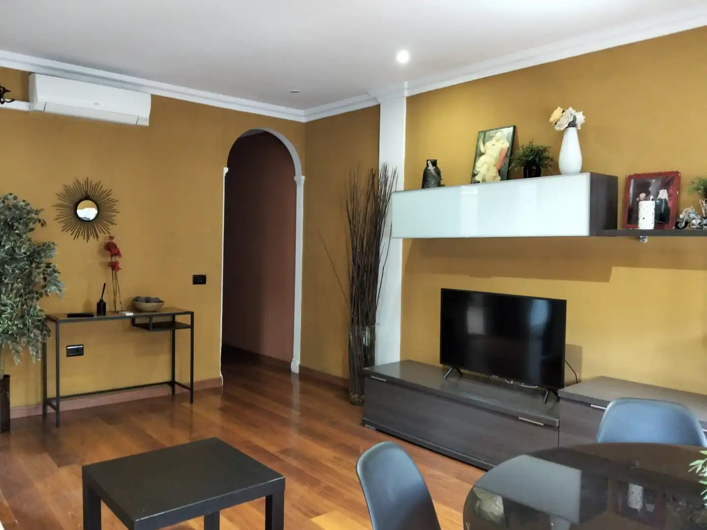 Sala de estar de Piso de alquiler en Santa Cruz de Tenerife con Aire acondicionado, Parquet y Amueblado