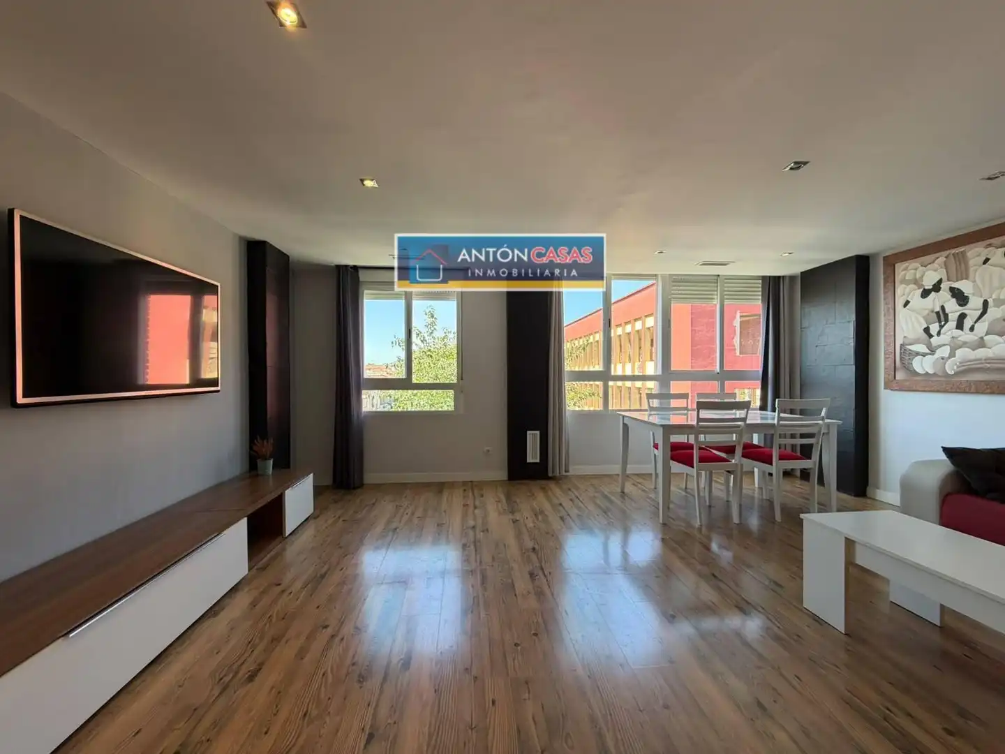 Living room of Flat for sale in Petrer  with Air Conditioner, Parquet flooring and Furnished