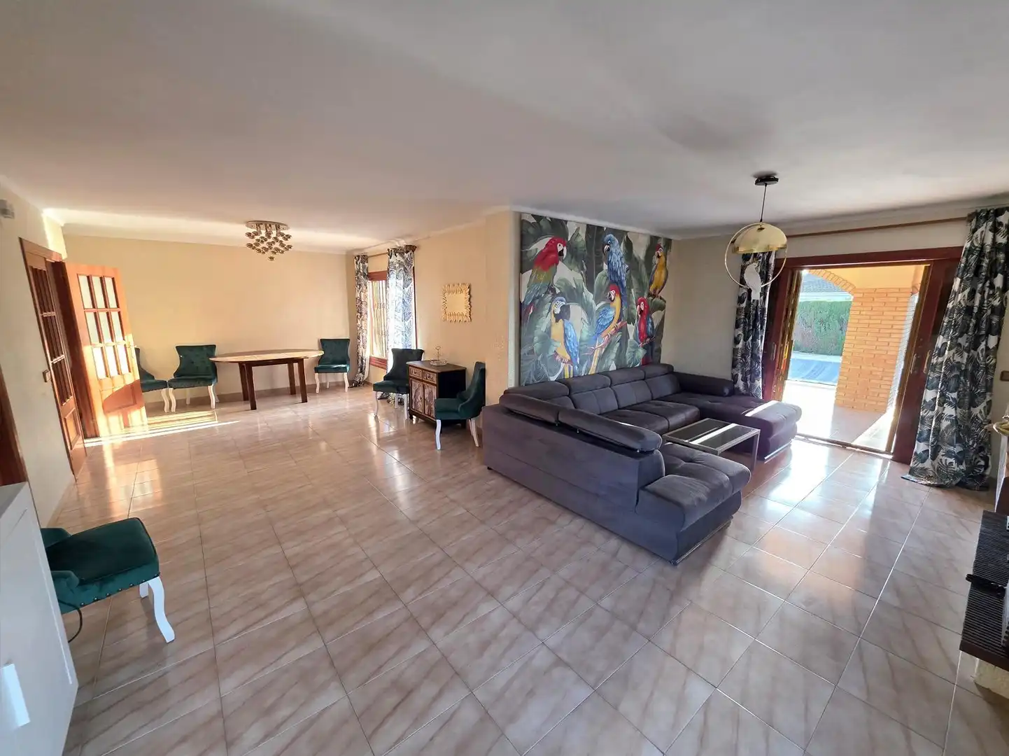 Sala de estar de Casa o chalet de alquiler en Benicasim / Benicàssim con Aire acondicionado, Jardín privado y Trastero