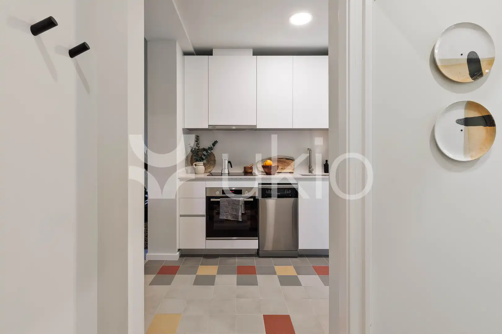 Cocina de Apartamento de alquiler en Barcelona con Aire acondicionado, Calefacción y Amueblado