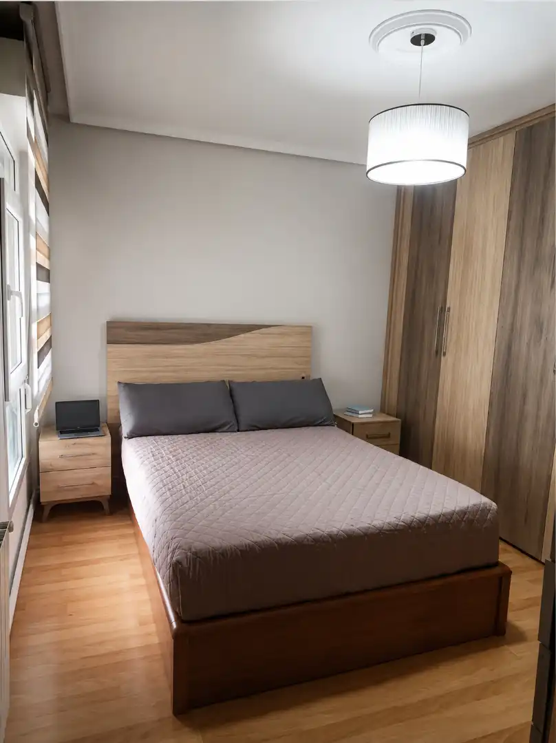 Bedroom of Flat for rent in Santander  with Heating, Terrace and Furnished