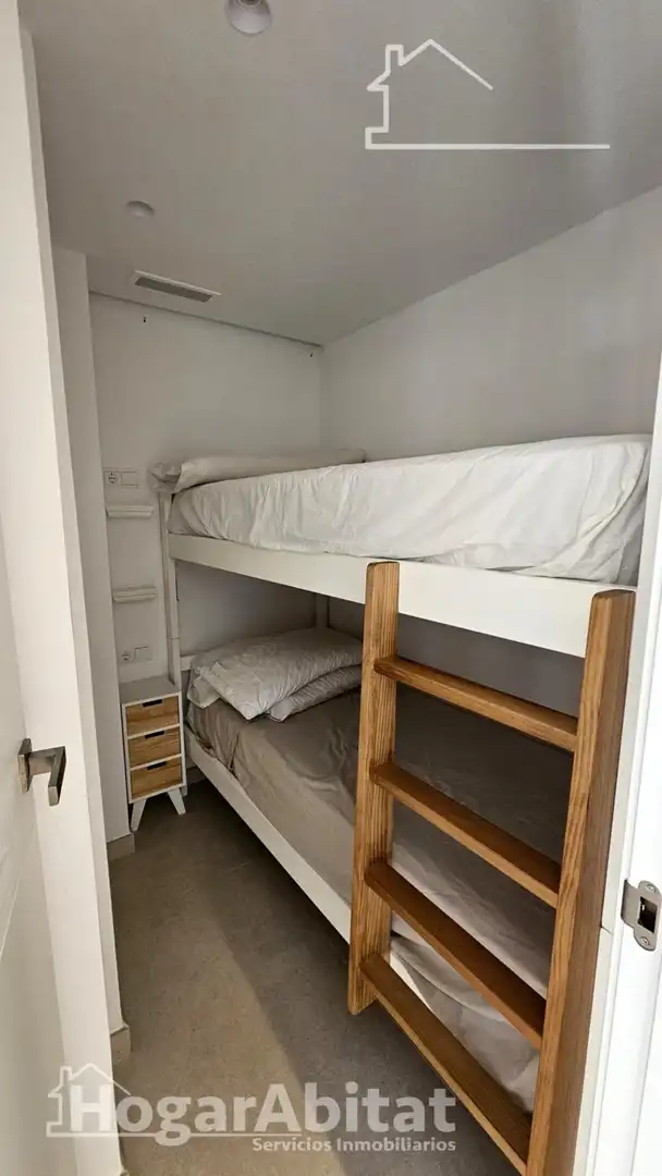 Bedroom of Flat for sale in Cullera  with Air Conditioner, Private garden and Furnished