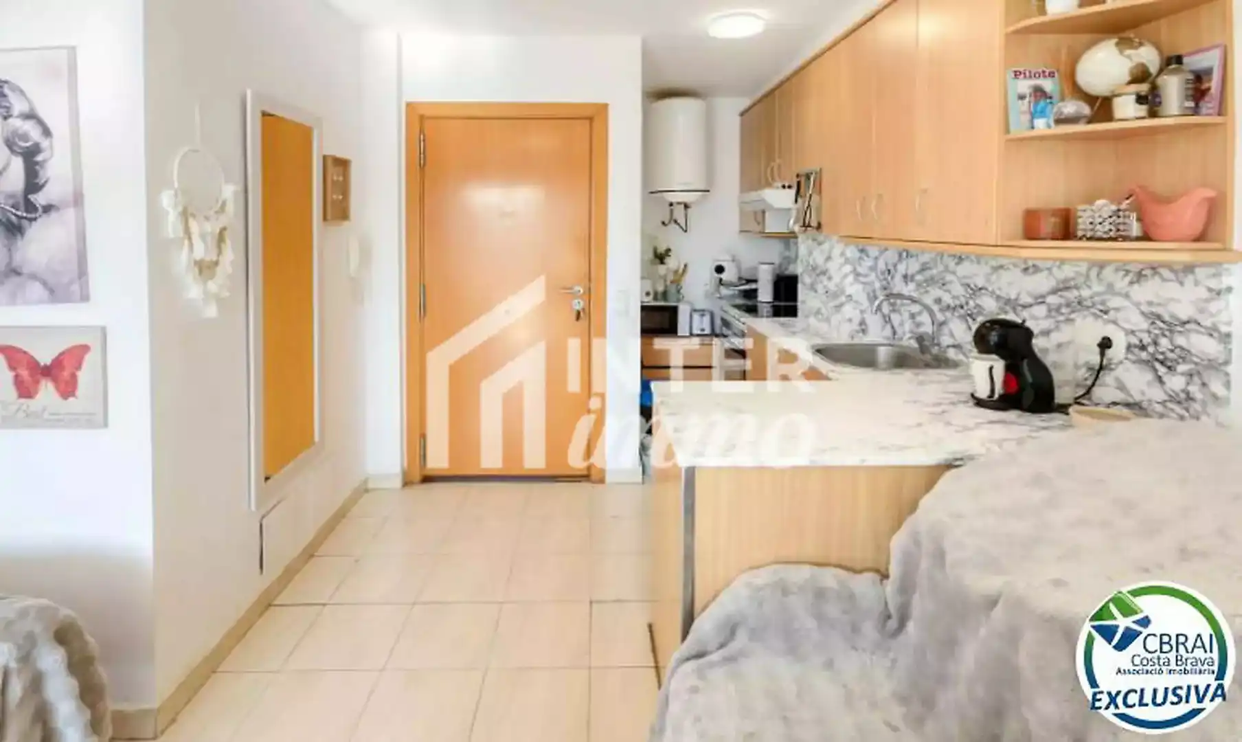 Kitchen of Flat for sale in Roses  with Air Conditioner and Terrace
