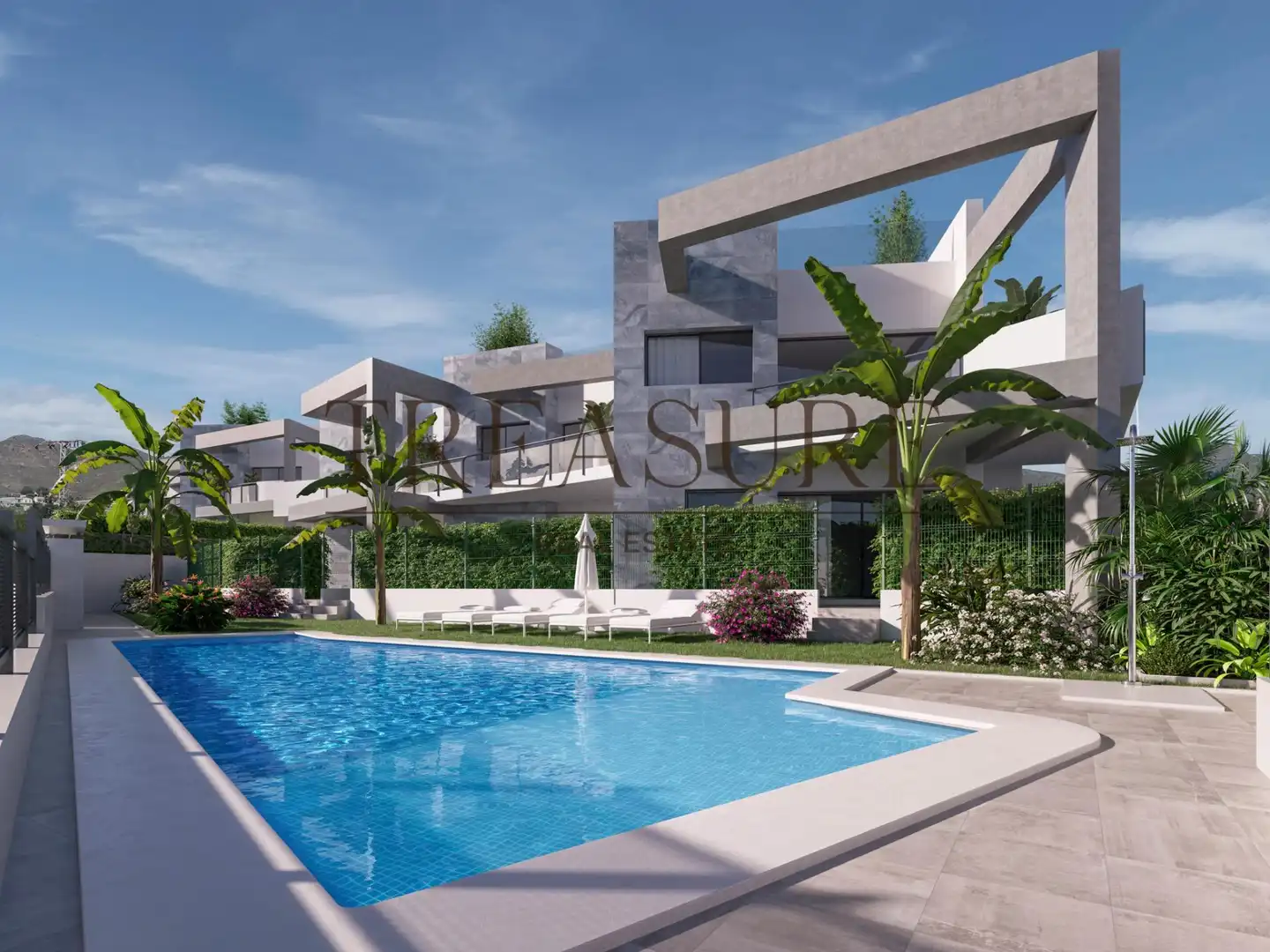 Vista exterior de Planta baixa en venda en Mazarrón amb Jardí privat, Terrassa i Piscina