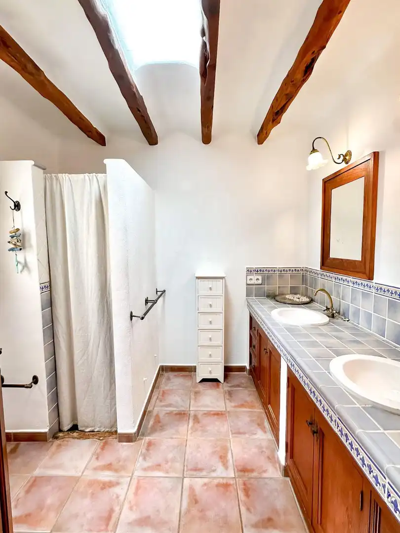 Bathroom of Houses for rent in Sant Joan de Labritja  with Air Conditioner, Terrace and Swimming Pool