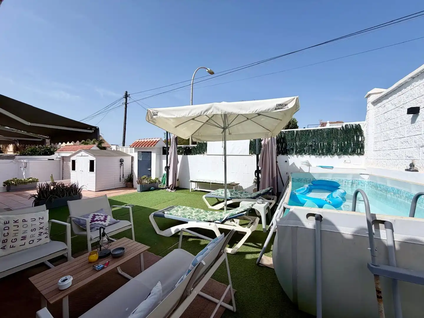 Terrace of Houses for sale in Roquetas de Mar  with Air Conditioner, Heating and Private garden