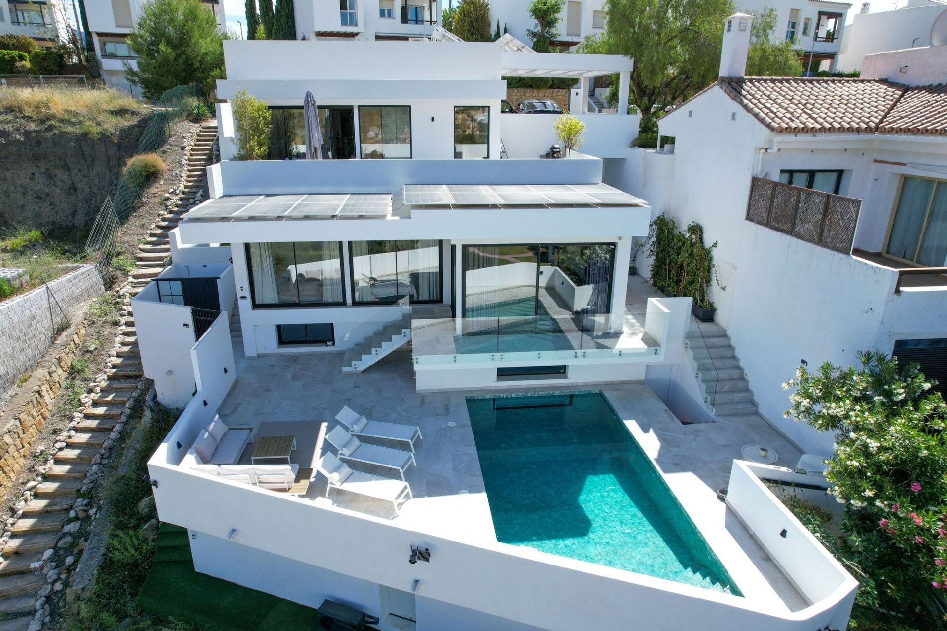 Exterior view of House or chalet to rent in Benahavís  with Air Conditioner, Heating and Private garden