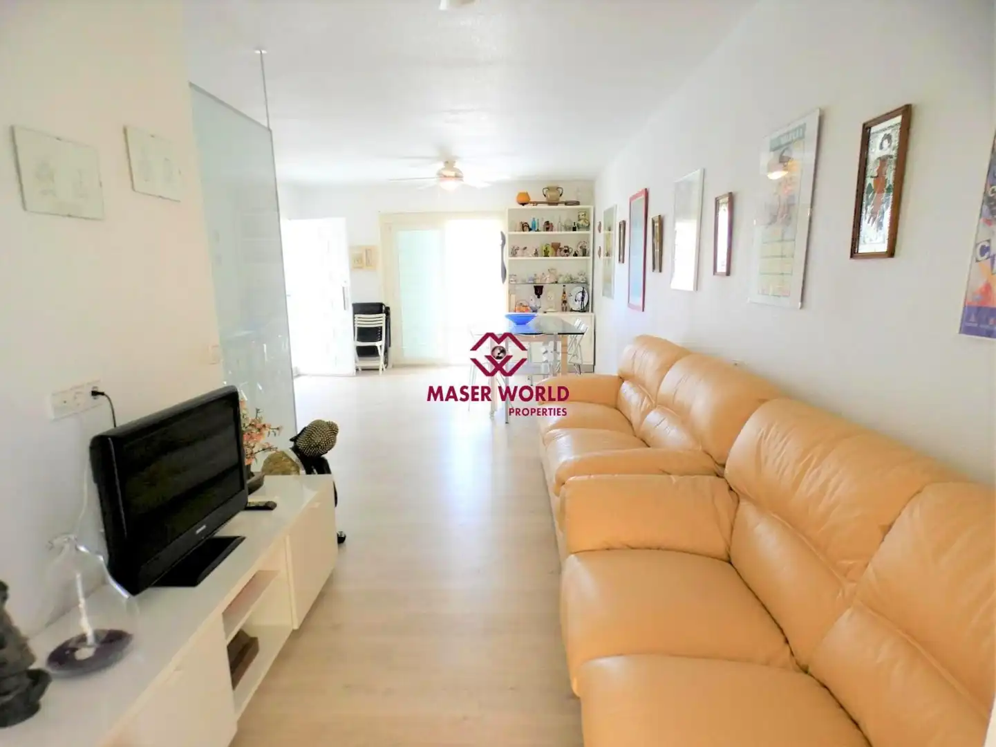 Sala d'estar de Àtic en venda en Mazarrón amb Aire condicionat, Parquet i Terrassa
