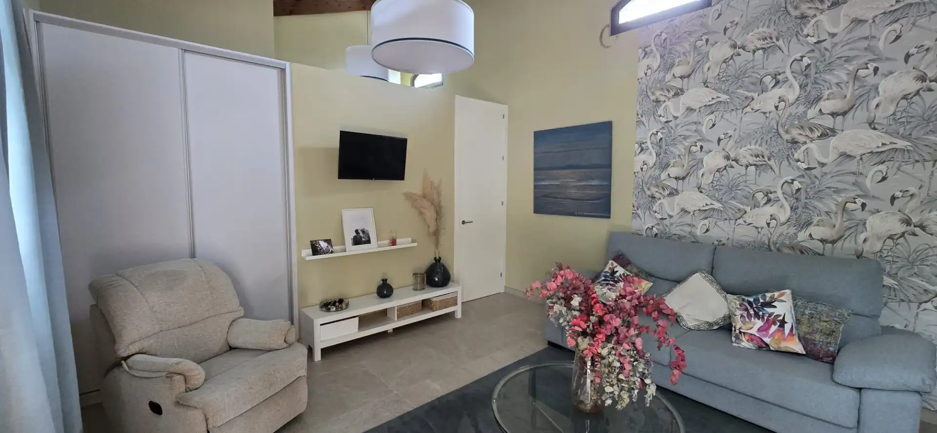 Living room of Houses for sale in Jerez de la Frontera  with Air Conditioner, Private garden and Swimming Pool