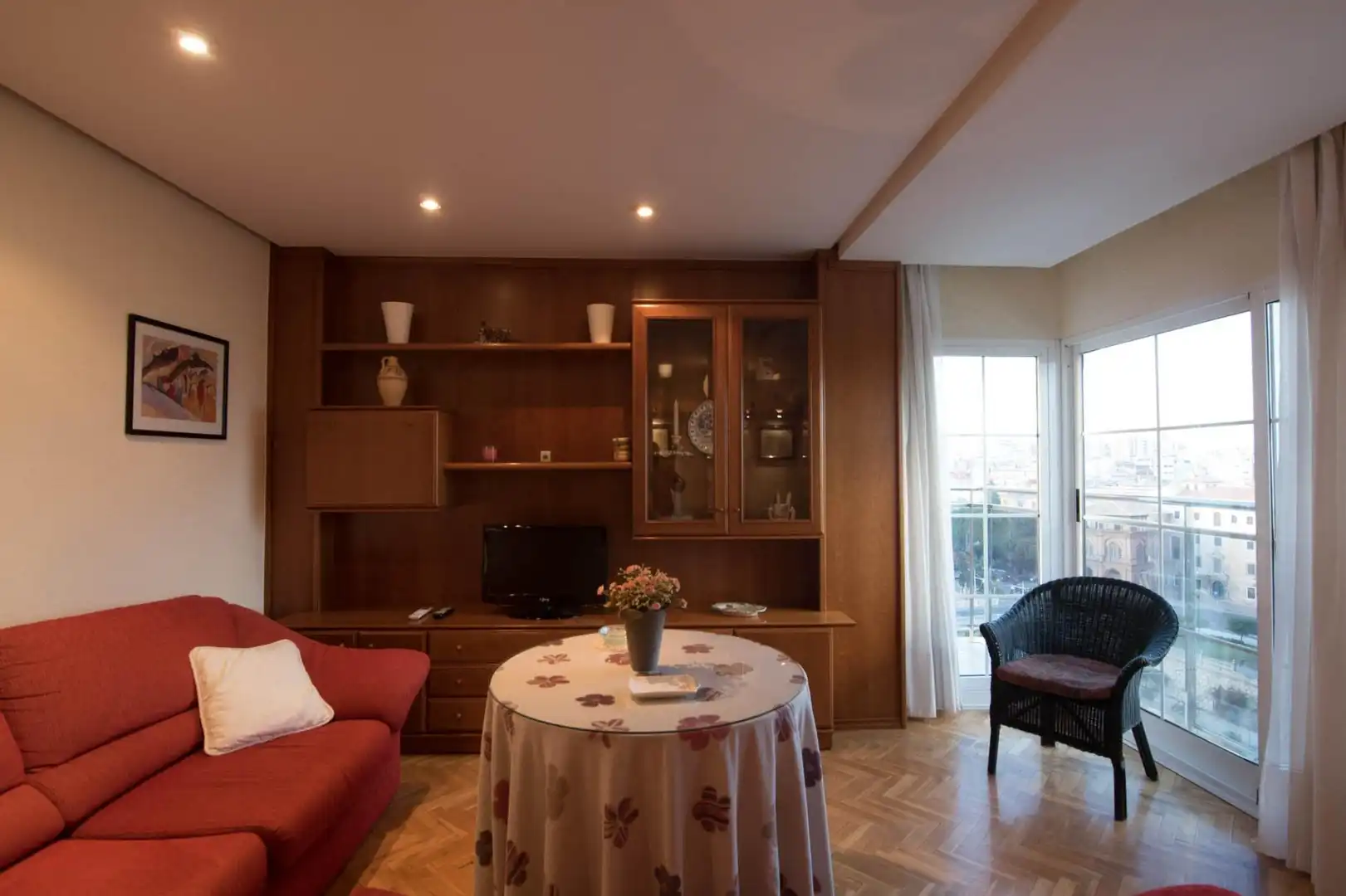 Wohnzimmer von Wohnung zur Miete in Murcia mit Heizung, Parkett und Terrasse
