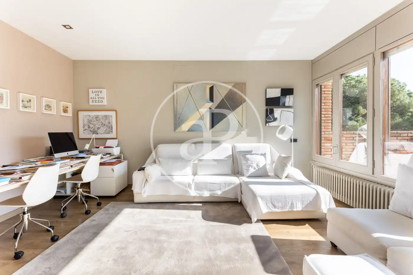 Living room of Houses for sale in Sant Cugat del Vallès  with Air Conditioner, Heating and Private garden