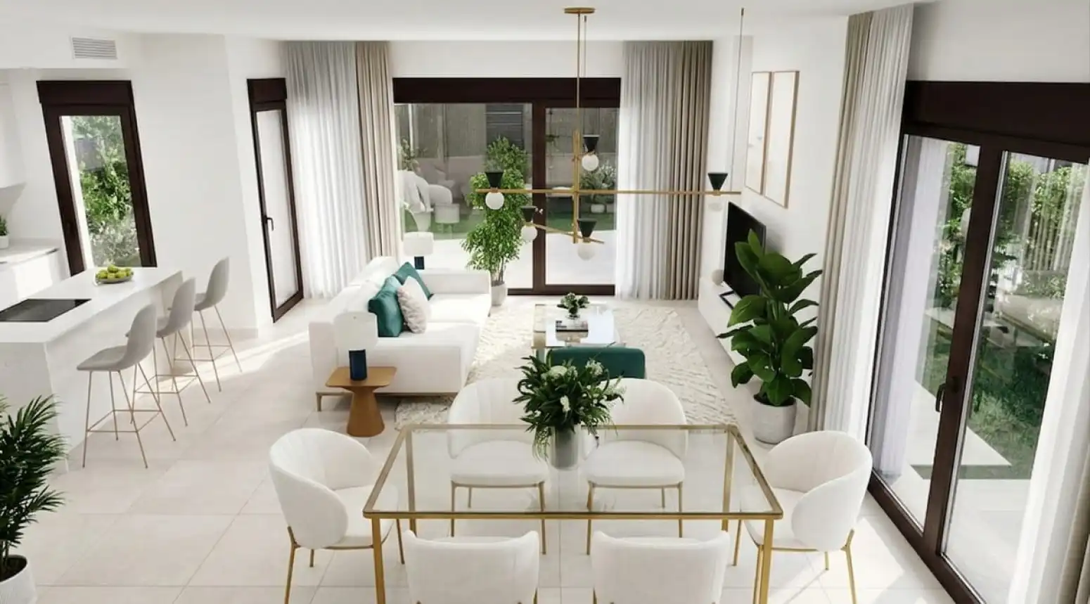 Living room of Detached homes for sale in Calafell  with Air Conditioner, Private garden and Parquet flooring