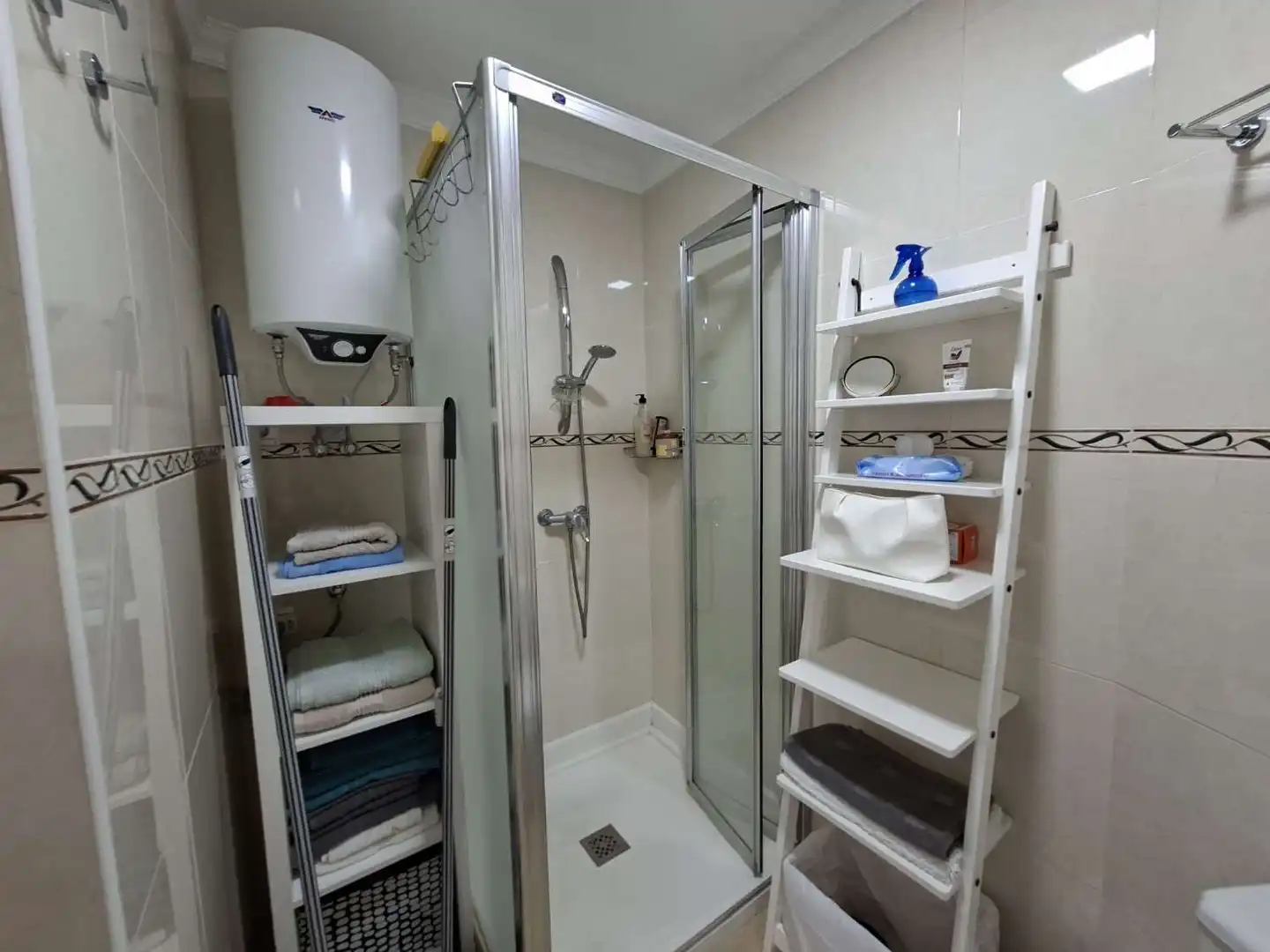 Bathroom of Study for rent in Algarrobo  with Air Conditioner, Swimming Pool and Furnished