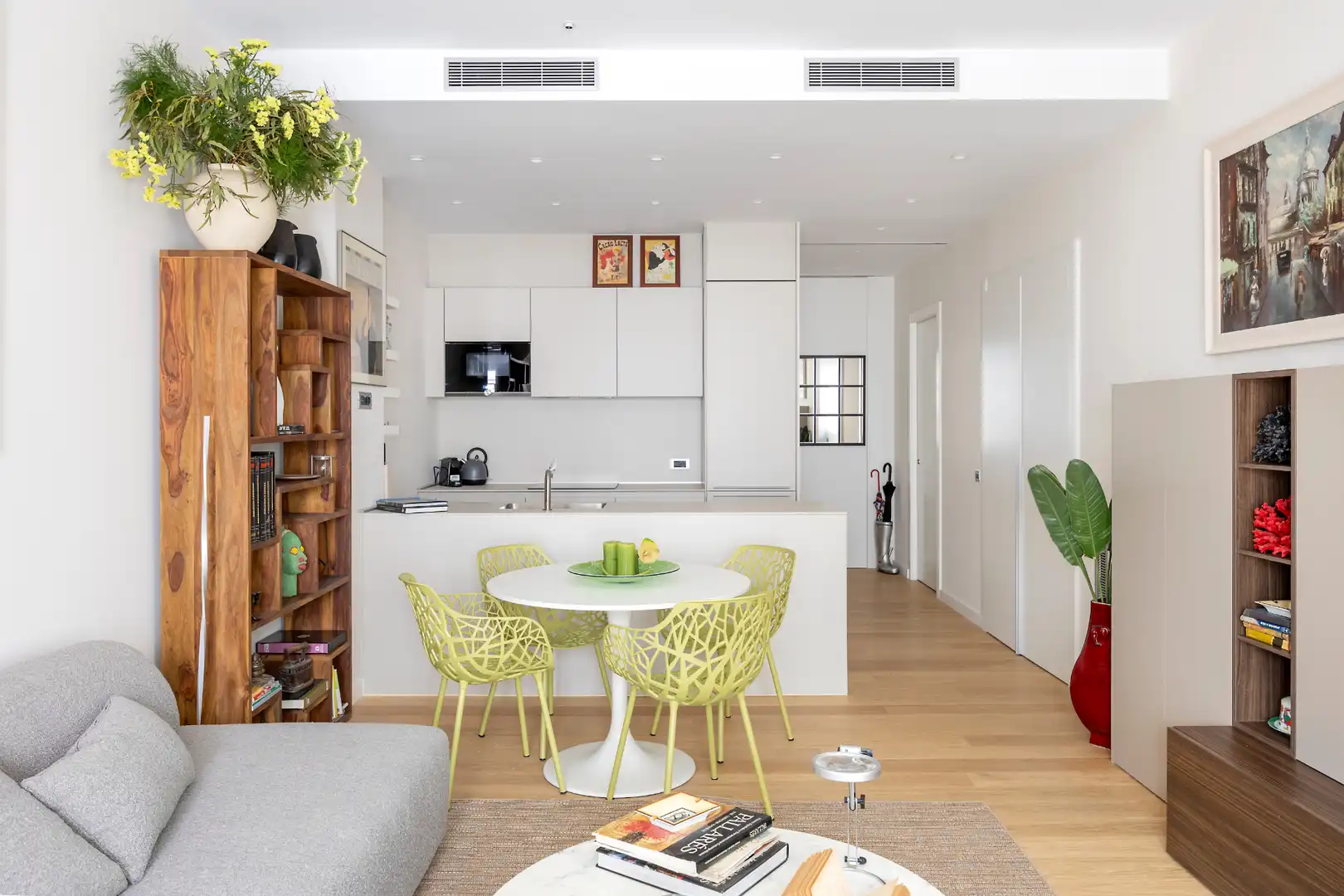 Sala d'estar de Apartament de lloguer en Barcelona amb Aire condicionat, Calefacció i Parquet