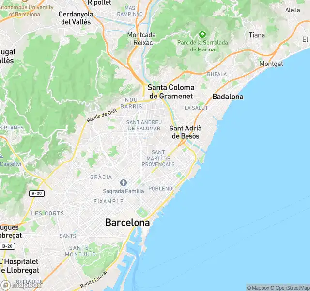 Vista exterior de Pis en venda en Badalona