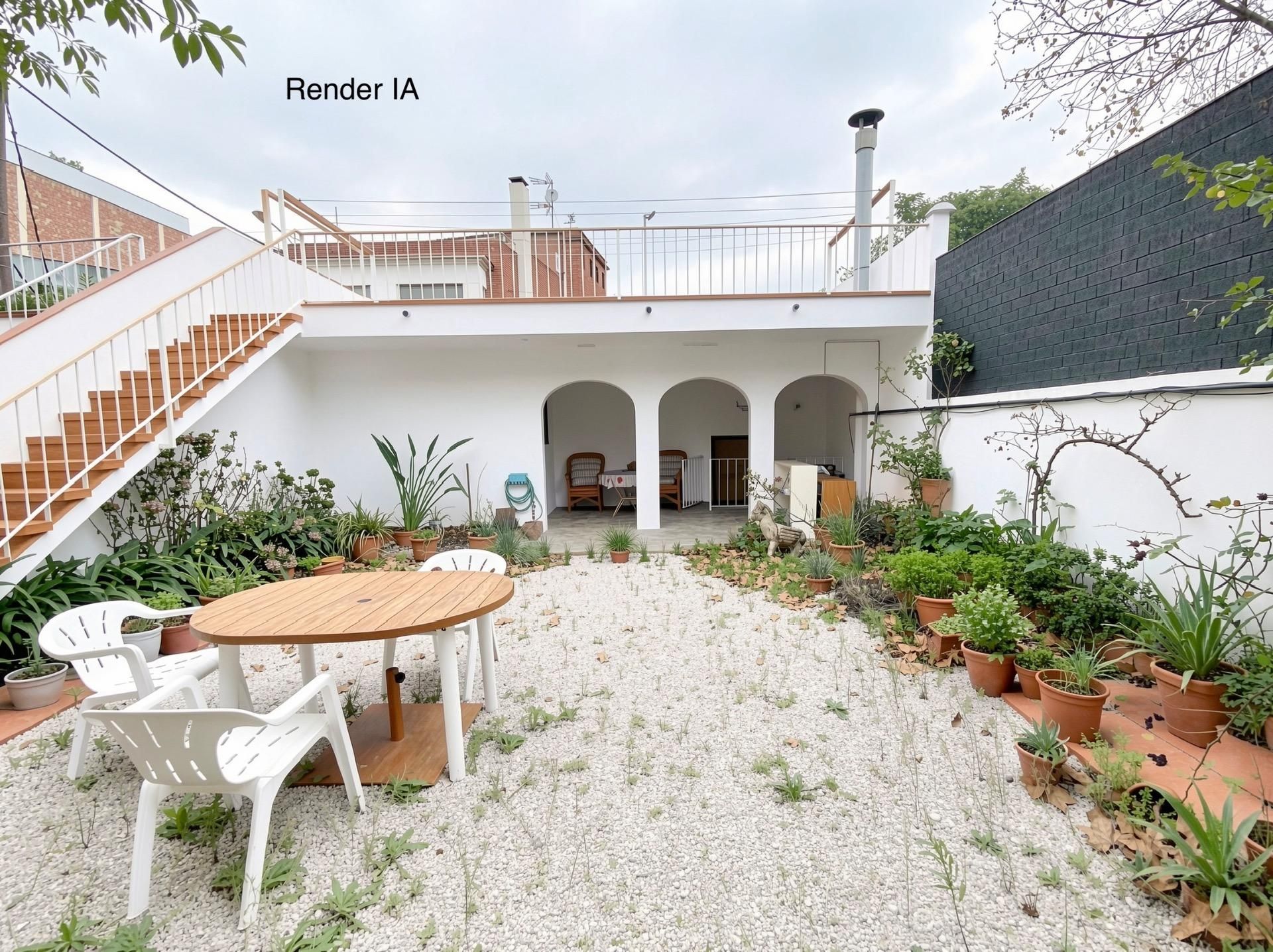Garden of Single-family semi-detached for sale in El Masnou  with Private garden, Terrace and Balcony