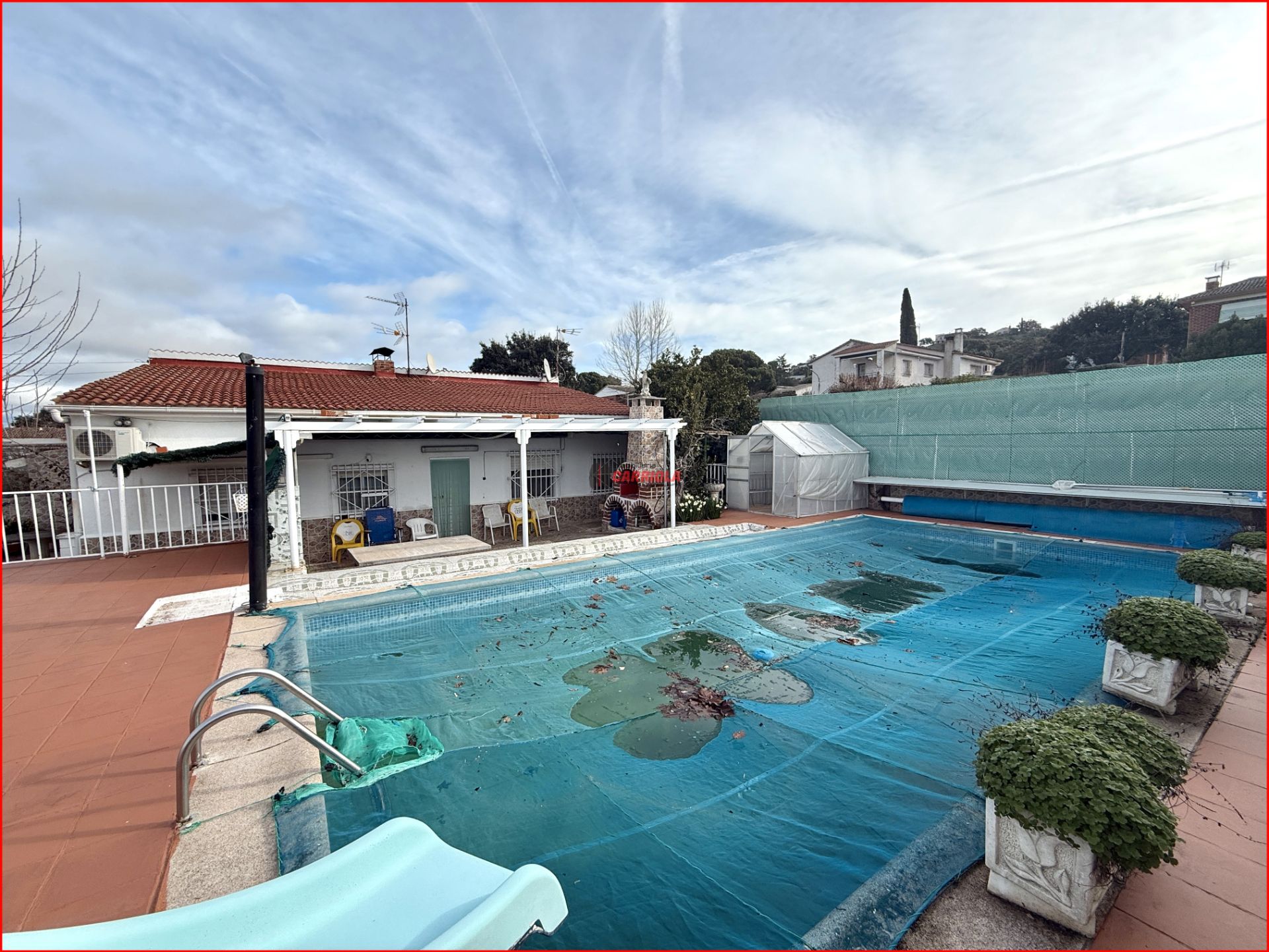 Swimming pool of House or chalet for sale in Santa Cruz del Retamar  with Air Conditioner, Private garden and Storage room